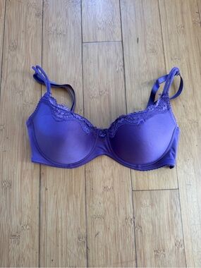 Rampage Purple Lace Trim T-Shirt Bra
